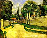 Paul Cezanne Canvas Paintings - Houses on the Roadside
